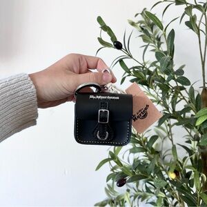 Dr. Martens Black Leather Mini Bag Keychain